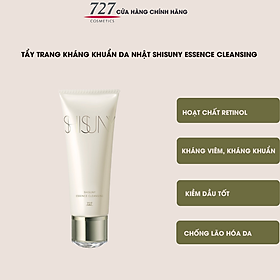 Tẩy trang Nhật hoạt chất Retinol giúp kháng khuẩn cho da, thông thoáng lỗ chân lông và kiềm dầu cho da 727 Shisuny Essence Cleansing 100g