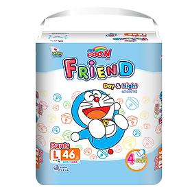 Tã Quần Goon Friend Doremon Mới Gói Cực Đại L46 (9Kg ~ 14Kg)