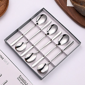 Mua Sét Hộp 6 Thìa Inox Cán Dài Dùng Bàn Ăn