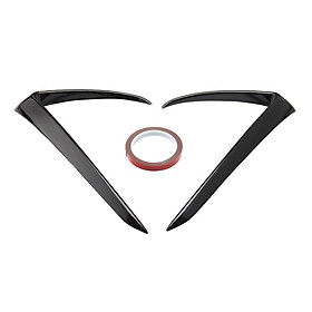390mm Headlight Eyelids Trim Cover Eyebrow Stickers for Tesla Model 3 Black