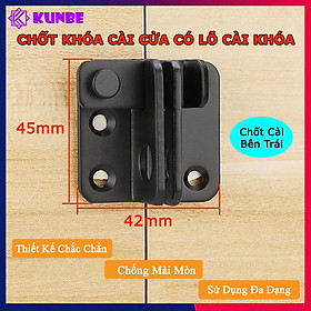 Mua Chốt Khóa Cài Cửa Có Lỗ Cài KUNBE Gài Cây Gạt Dày Dặn Chắc Chắn An Toàn Cao Cấp Tiện Dụng