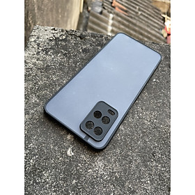 Ốp lưng cho Oppo A54 nhám viền màu che camera
