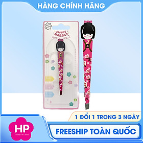 Nhíp Nhổ Lông Mày Thép Không Gỉ Sweet Rabbit Japanese Girl Eyebrow Tweezer Geisha Mujaki (Màu Hồng)