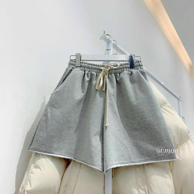 Quần short nữ vải thun cotton da cá unisex thể thao cao cấp ống rộng bigsize mặc nhà ngủ thời trang hàn quốc đẹp TRƠN FR