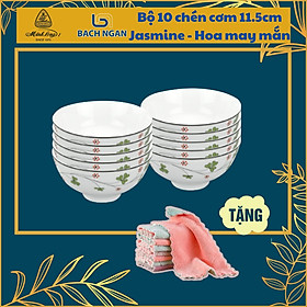 Mua Bộ 10 Chén ăn Cơm Minh Long 11.5 cm Hoa May Mắn bằng sứ đẹp  cao cấp hàng đẹp cao cấp dùng để ăn cơm tron gia đình