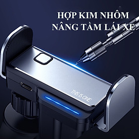 Giá Đỡ Điện Thoại Xe Hơi Ô Tô Hợp Kim Nhôm - Nút Ấn Thông Minh - Tư Do Xoay Chuyển 360 Độ - Kẹp Cánh Thông Gió Điều Hòa Hoặc Dùng Đế Hit Kèm Theo - Mini Nhỏ Gọn Tiện Lợi - Hàng Chính Hãng  - Màu Xám