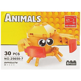 Đồ Chơi Lắp Ráp Animals - Keyixing KYX-25650-7 - Con Cua (30 Mảnh Ghép)