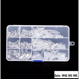 Hộp 270 đầu cos đực và cái kèm vỏ bọc 2.8 ,4.8 ,6.3 mm.cos, giắc điện, nối dây điện thông dụng cho xe hơi xe máy