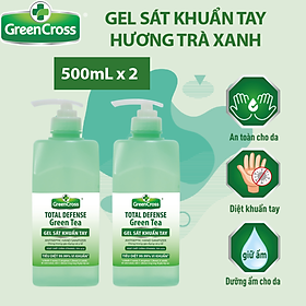 Combo 2 chai Gel sát khuẩn tay Green Cross Total Defense - 500ml