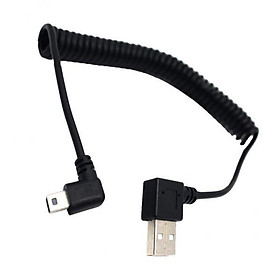 2x90 Degree Angled USB 2.0 A Male to   5p Male Spring Cable