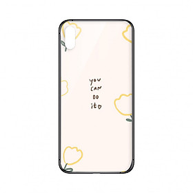 Ốp lưng CƯỜNG LỰC VIỀN ĐEN cho iPhone XS YOU CAN DO IT - Hàng chính hãng