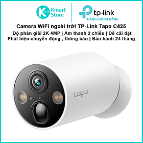 Mua Camera WIFI ngoài trời TP-Link Tapo C425 | 2K 4MP | Đế nam châm | Pin 10KmAh | Cài đặt App Tapo | Bảo hành 2 năm | Hàng Chính Hãng