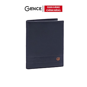 Ví Nam Bỏ Túi Da Thật GENCE C17 Chất Liệu Da Bò Cao Cấp Màu Xanh Navy Dáng Dọc