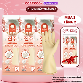 Mua Mua 3 Tặng 2 Bộ 3 Đôi Găng Tay Cao Su Ngọc Trai Size S