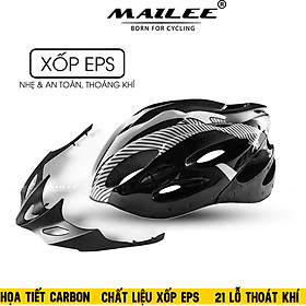 Mũ Bảo Hiểm Xe Đạp MTB Điều Chỉnh Cho Nam/Nữ, họa tiết carbon FTTK-01 nhiều màu, chất liệu xốp EPS - Thiết Kế Thể Thao, an toàn, nhẹ, thoáng khí, vành tháo rời cho xe đạp MTB - Mai Lee