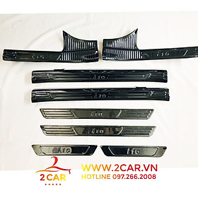 Ốp bậc cửa, Nẹp Bước Chân Trong, ngoài Xe Hyundai i10 2014 - 2020 chất liệu Titan cao cấp