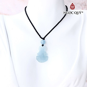 Mặt dây chuyền phật bà quan âm aquamarine hải lam ngọc - Ngọc Quý Gemstones