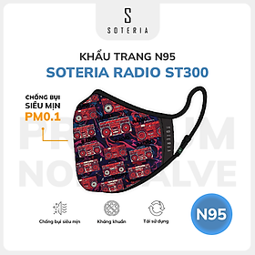 Khẩu trang thời trang Soteria Radio ST300 - N95 lọc 99% bụi mịn 0.1 micro