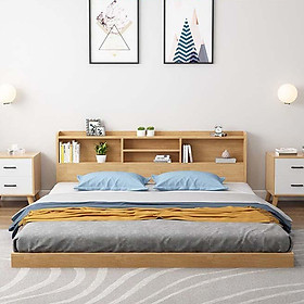Combo giường ngủ bệt và bàn học ngồi bệt phong cách Nhật FINILI hiện đại dễ lắp ráp FNL551