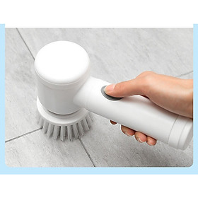 Mua Máy cọ rửa cầm tay đa năng sạc USB  bàn chải vệ sinh nhà bếp  bồn rửa mặt  đánh bóng giày với 3 đầu thay thế tiện lợi