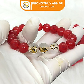 Vòng tam hợp quý nhân thân tý thìn đã khai quang - chất liệu mã não đỏ tự nhiên - size 8 10 12ly - may mắn tài lộc - Vòng Tam Hợp Anh Vũ