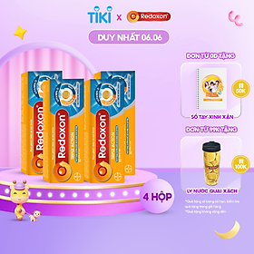 Combo 4 Viên Sủi Bổ Sung Vitamin C, D, và Kẽm REDOXON Triple Action 10 Viên x4 Hỗ Trợ Tăng Sức Đề Kháng