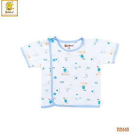 Áo sơ sinh cotton bác sĩ họa tiết tay ngắn
