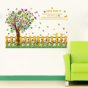 Decal dán tường hàng hoa leo SK9024