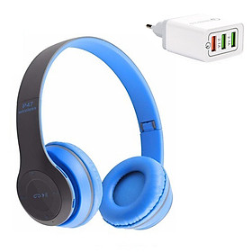 Mua Tai nghe Bluetooth P47 + Tặng Dock Sạc 3 in 1 - 2.1A