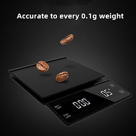 3KG/0.1g Coffee Scale with Timer High Precision Smart Drip Coffee Scale Household Portable Digital Kitchen Scales LED Display