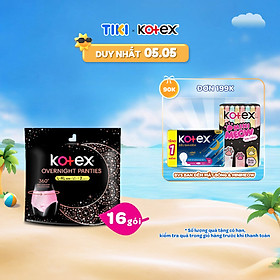 Hình ảnh Thùng 16 gói BVS Kotex Ban Đêm Dạng Quần cỡ L/XL 2 miếng