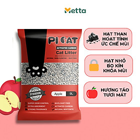 9L Cát đất sét mix than hoạt tính vệ sinh cho mèo Picat ít bụi-thấm hút tốt-vón cục chặt khử mùi tốt túi 9L