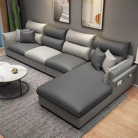 Sofa góc L bọc da Adora