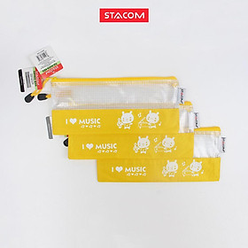 Túi zipper lưới hoạt hình Stacom có khóa kéo cỡ A4/A5/A6/B5/B6