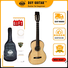 Mua Đàn guitar classic mini DVE70C size 3/4 đàn ghita dành cho trẻ em + Tặng giá trình  Bao da phụ kiện đàn guitar