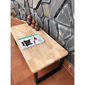 Mua Bàn ngồi bệt gỗ cao su chân săts gấp gọn (60*120 cao 32cm) mặt bàn bo cạnh  bo gốc