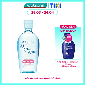 Nước Tẩy Trang Senka Micellar Dưỡng Trắng All Clear Water Micellar Formual White 230ml