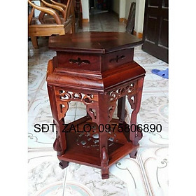 Mua Đôn lục giác gỗ hương cao 60 cm măt 32 cm