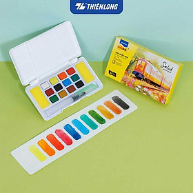 Hộp 12 Màu Nước Nén Thiên Long Solid Water Color WACO-C016