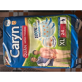 Tã Quần Người Lớn Caryn Size XL 24 Miếng (Vòng bụng 90 đến 125 Cm) - Bỉm Quần Caryn Người Già XL24