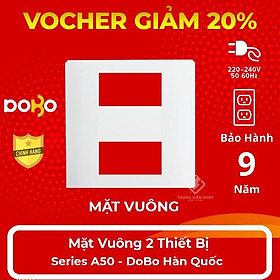 Mặt nạ vuông 1 thiết bị âm tường đế vuông Thiết Bị DoBo Korea - Mặt Công Tắc, Mặt Ổ Cắm hình vuông