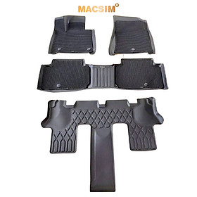 Thảm ô tô sd1 2 lớp dạng lưới lục giác Hyundai santafe 2024+ màu đen - bề mặt cao su siêu sạch - Macsim