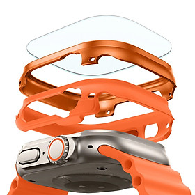 Case Ốp Hợp Kim Titan và Kính Cường Lực Siêu Cứng Cho Apple Watch Ultra/ Ultra 2, ESR Armorite Protection Set_ Hàng Chính Hãng