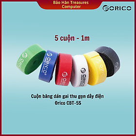 Combo 5 Băng Dán Thu Gọn Dây Điện ORICO CBT-5S (1m) - Hàng Chính Hãng