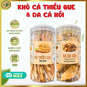 DA CÁ HỒI VÀ KHÔ CÁ THIỀU COMBO 2 HỘP - MỖI HỘP 200G