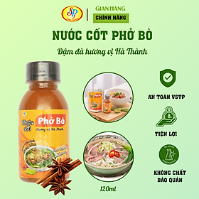 Nước cốt phở bò hương vị Hà Thành - Hàng xuất khẩu Nhật- Hoàn toàn từ nước cốt xương hầm,thơm ngon, chuẩn vị, không cần nêm nếm- 120ml