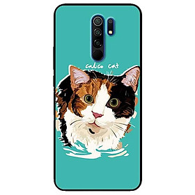 Ốp lưng dành cho Xiaomi Redmi 9 mẫu Chú Mèo Ba Màu