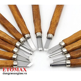 Mua Bộ 12 dao khắc  đục tiện gỗ đa năng cao cấp