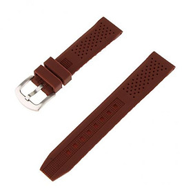 2X Silicone Watch Band Soft Rubber Replacement Wristwatch Strap Waterproof 20mm