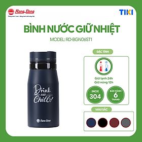 Bình giữ nhiệt nóng lạnh Rạng Đông dung tích 360-400-450-500-600ml inox 304 cao cấp, ly giữ nhiệt